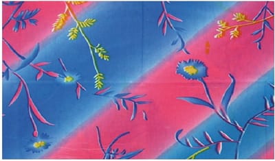 Haarsoires Haarband Multifunctioneel 45x25cm - Streep Bloem Patroon - Roze Blauw - Elastische Stof - Bandana Col Nekwarmer - Sport Outdoor Casual - Unisex
