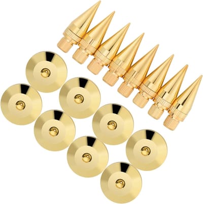 Luidspreker Spikes - Isolatie Voeten - Trillingen Dempen - Verstelbare Hoogte - M6 36x6mm - Goud