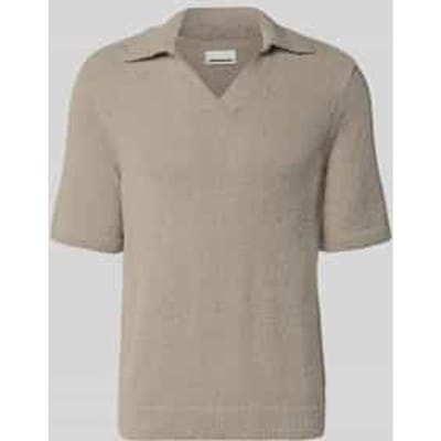 regular fit poloshirt van mix van biologisch katoen model 'BOUCLE'