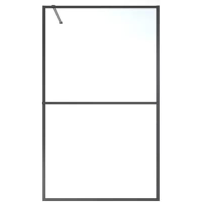 Grua Inloopdouchewand - Helder Glas 8mm - Mat Zwart - 120x200cm