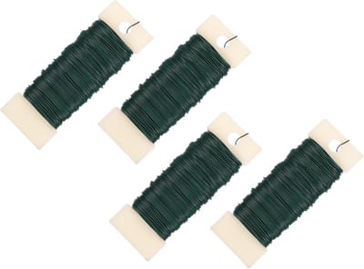 Bloemendraad Rollen - Krans Decoratie - Bloemen Styling - Flexibel Ijzerdraad - 4 Rollen - Groen