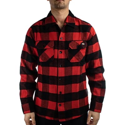 Dickies New Sacramento Overhemd Met Lange Mouwen Rood XS Man