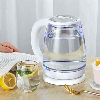 Glazen Waterketel - Snelkookketel Verlicht - Water Koken - Automatische Uitschakeling - 1.8 Liter - Rood