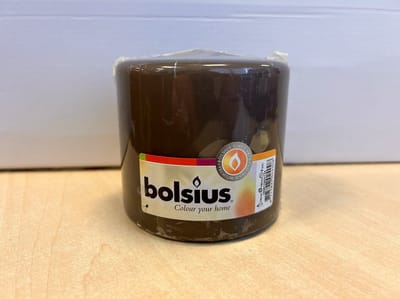 Bolsius Stompkaars Taupe 10 x 10 cm 8 stuks.