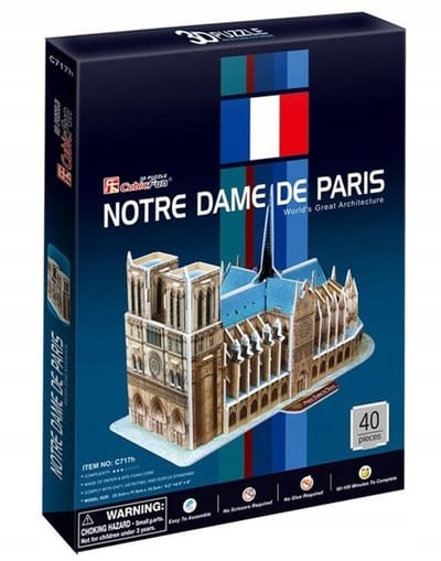 Cubic Fun 3D Puzzel Kathedraal van Notre Dame - 40 Delen