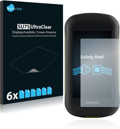 Savvies - Screenprotector voor Garmin Montana 610 - Folie Beschermfolie transparant 6 Stuks