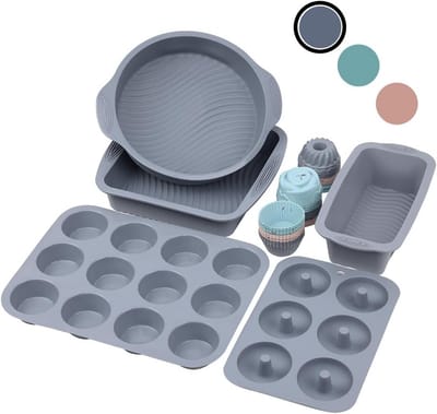 Silicone Bakvormen Set 41 Delig - Inclusief Muffinvorm 36 Cups, Bakplaat & Donutvorm - Antiaanbaklaag