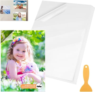 Lamineren met A4 Matte Laminatiefilm, 25 Stuks, Zelfklevende PVC Film, Waterdicht en Geschikt voor Foto's en Documenten