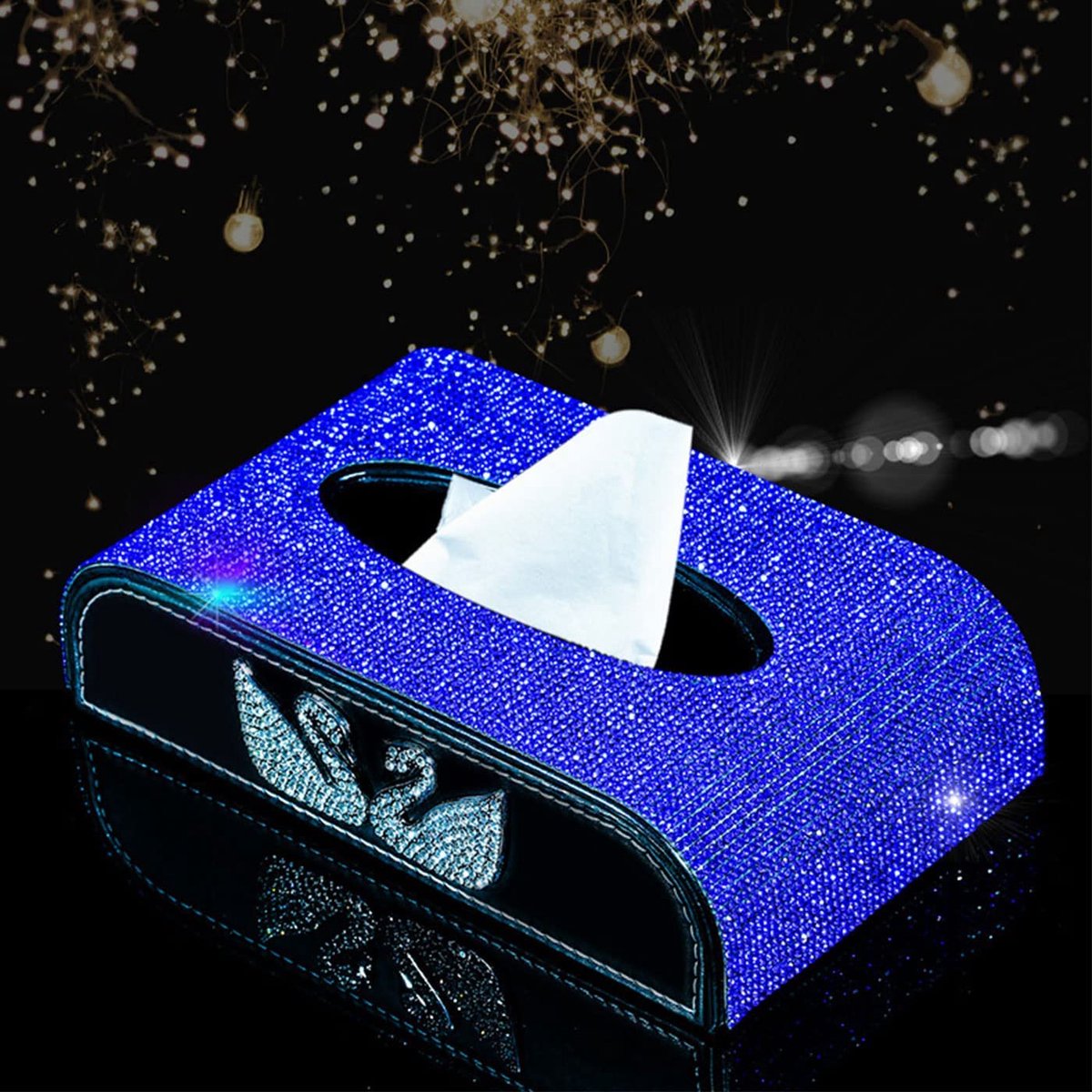 Strass vel doe-het-zelf autodecoratie zelfklevende warmte-reparatie glitter kristal edelsteen sticker voor auto en ambachtelijke decoratie (koningsblauw)