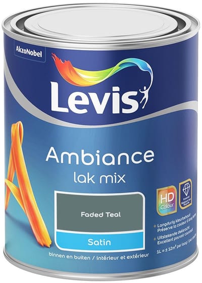 Levis - Ambiance Lak Satin Mix - Faded Teal - Mengverf - 1 L
