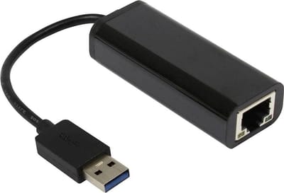 Netwerkadapter - LAN USB - Snelle Internetverbinding - Gigabit Snelheid - 1 stuk - Zwart