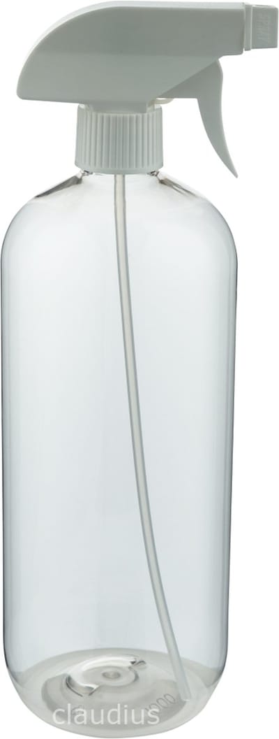 Lege Plastic Fles 1 liter PET transparant - met witte spraykop - set van 10 stuks - navulbaar - Leeg