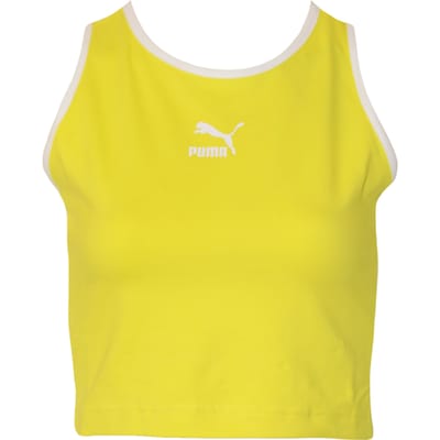 Puma Dames/Dames Klassiekers Geknipte Tank (Brandend Geel)