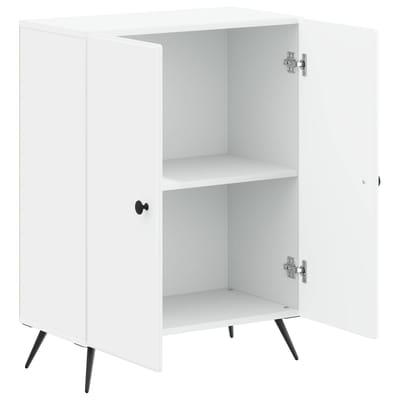 vidaXL - Badkamer - Opbergkast - BREDA - Wit - 59,5 - x - 31 - x - 80 - cm - Bewerkt - hout