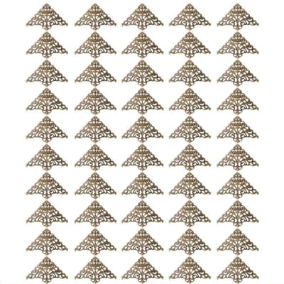Dailygoods- Hoekbeschermers Vintage - 50 Stuks - Antiek Brons - Meubelbescherming - Decoratie - Multifunctioneel Gebruik - Hoekbeschermer
