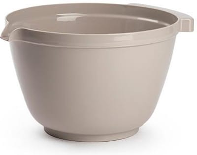Plasticforte Beslagkom/mengkom/roerkom - 4 liter - kunststof - beige - met schenktuit