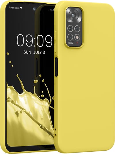 kwmobile telefoonhoesje geschikt voor Xiaomi Redmi Note 11 / Note 11S - Hoesje voor smartphone - Back cover in stralend geel