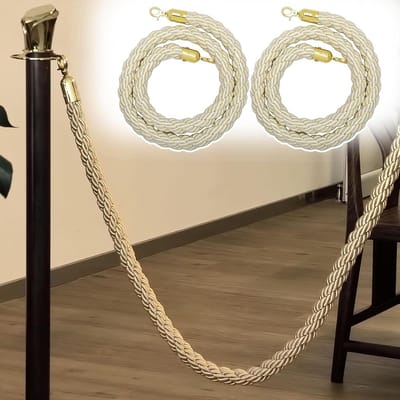 Afzet Touw - Wachtrij Touw - Evenementen Beheer - Stevige Karabijnhaak - 3.2cm Diameter - Rood