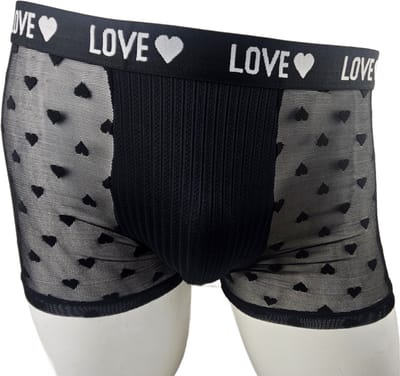 BamBella ® - Boxershorts - maat s/m - Boxer short onderbroek kort strak zwart kant heren onderbroeken valentijnsdag kleding