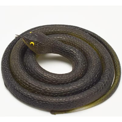Nieuwigheid Nep Rubber Bionische Slang Prank Speelgoed - Zacht Kauwgom Lastige Feest Attribuut Schokkende Enge Tuin Buiten Decor Lastig Cadeau Voor Kinderen black