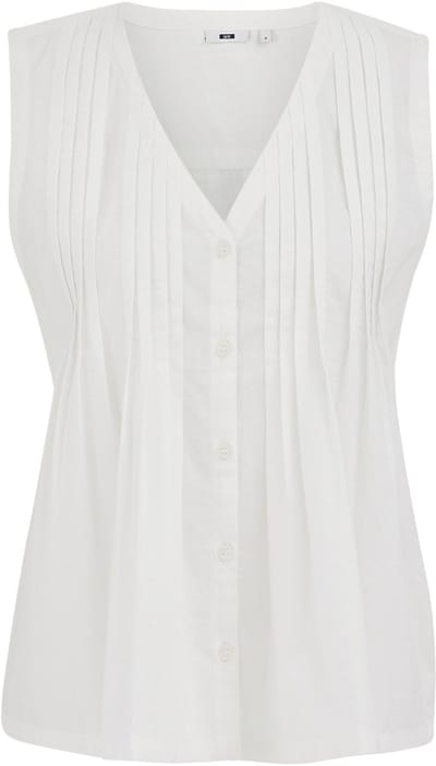 WE Fashion Dames blouse met structuur en plooidetail