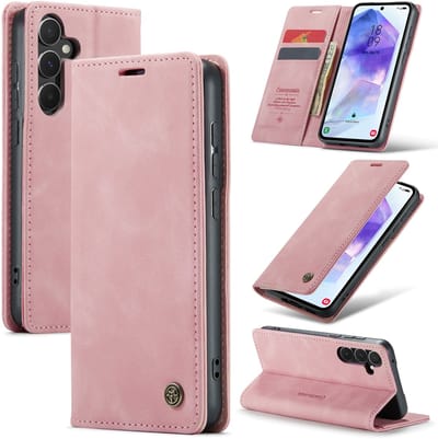 Casemania Hoesje Geschikt voor Samsung Galaxy A26 - Pale Pink - Dunne Portemonnee Book Case - Slim Wallet Case met Pasjeshouder