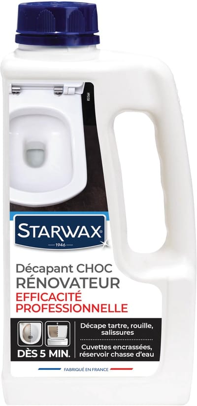 STARWAX Schokverwijderaar voor Toilet 1L – Professionele Ontkalker & Renovatie 5 Min