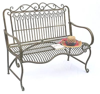 Weerbestendige Tuinbank Metaal Patina Groen 110 cm - 2-zits Parkbank