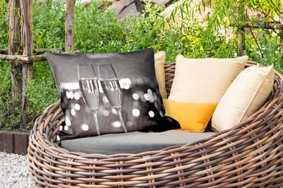 Buitenkussens - Bubbels - Proosten - Champagneglazen - Stadslichten - 60x40 cm - Weerbestendig