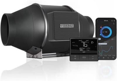 Thuys – Ductventilator 10 cm – Met Thermostaat En Snelheidscontrole – Voor Verwarming En Koeling – Geschikt Voor Groeitenten En Hydrocultuur
