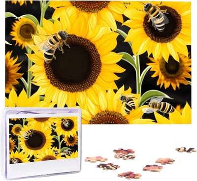 Houten Puzzel - Legpuzzel Foto - Ontspanning Thuis - Gepersonaliseerd Ontwerp - 1000 Stukjes - Zonnebloem