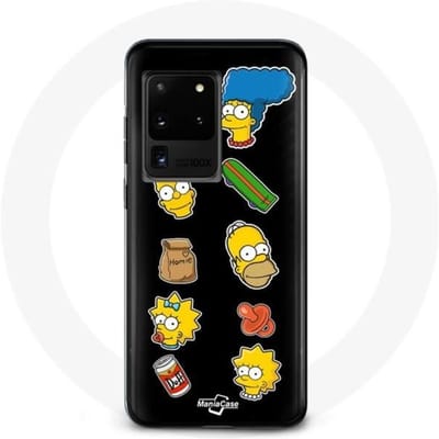 Coque - Les Simpson - Samsung Galaxy S20 Ultra - Souple - Noir - Protection noir