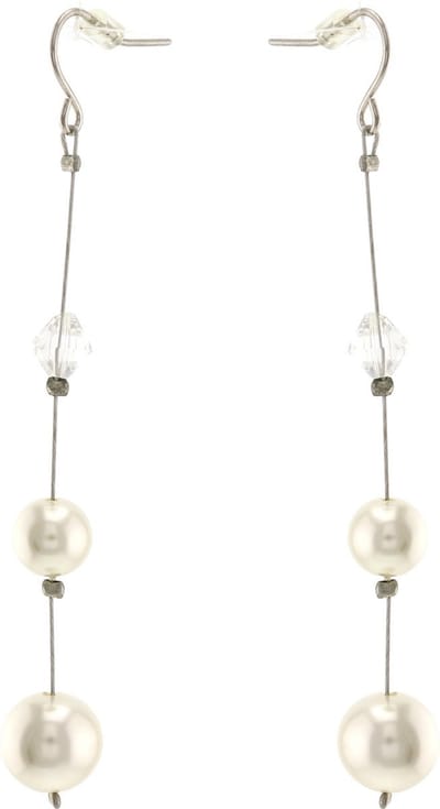 Behave Oorbellen parel oorhangers 6cm