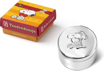 Zilverstad Tanden- en haarlokdoosje Snoopy