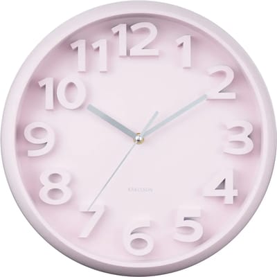 Karlsson Wandklok Elevated Classic Numbers - Zachtroze - 5x33.5x33.5cm - Wandklok Scandinavisch