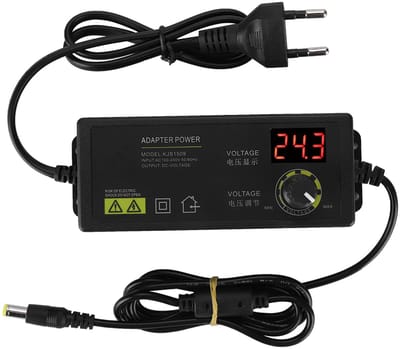 Allecto - Instelbare Voeding - DC-motortoerentalregeling - Dimbare Voeding - EU-stekker 60W - Instelbare Spanning - Geschikt voor verschillende app...
