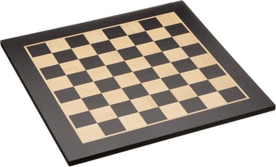 Schaakbord Brussel - Schaakspel Hout - Strategie Spel - Ingelegd Design - 40 mm veld - Natuur en Zwart