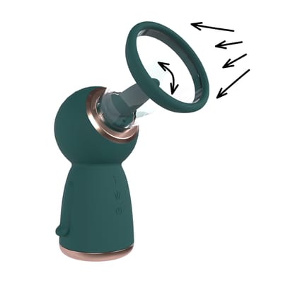Pumped by Shots Exquise - Oplaadbare Vulva- en Borstpomp - Bosgroen pumps