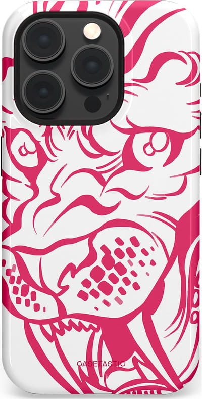 Casetastic Hoesje Geschikt voor Apple iPhone 15 Pro Magsafe - Stijlvolle Beschermende Duo-layer Case - Scherpe Strepen