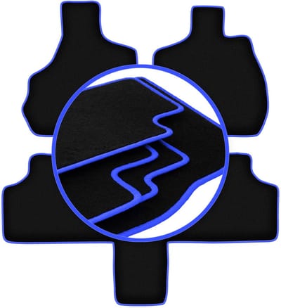 CARLUX-BLUE automatten voor: Chrysler Town&Country IV 7-zits (2000-2008)