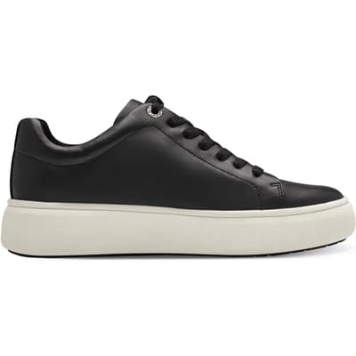 Tamaris Damestrainers 1-23736-42 003 Dames Vegan M2373642 Zwaart Leer