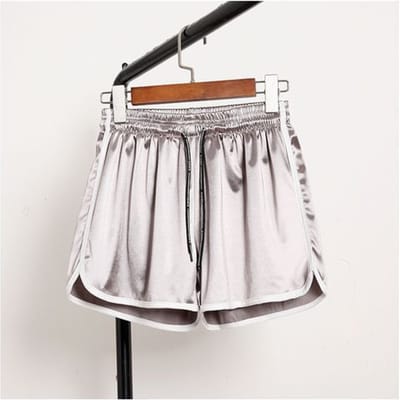 Hardloop Sportshorts voor Dames In Lente en Zomer Nieuwe Stijl Plus Size Los Afslankend Trekkoord Wijde Pijpen Broek Huisbroek 5XL grijs