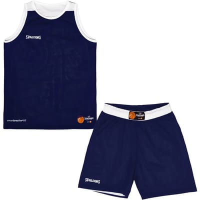 Spalding Double Face Reversible Basketbalset Kinderen - Marine / Wit | Maat: 128