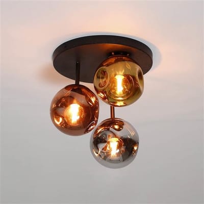 PS-Collection Stellar 3L Plafondlamp - 30x30x33 cm - Artic Zwart - Metaal - plafondlampen, plafonniere, plafondlamp zwart, plafond lamp, plafondlamp led, plafondlamp industrieel