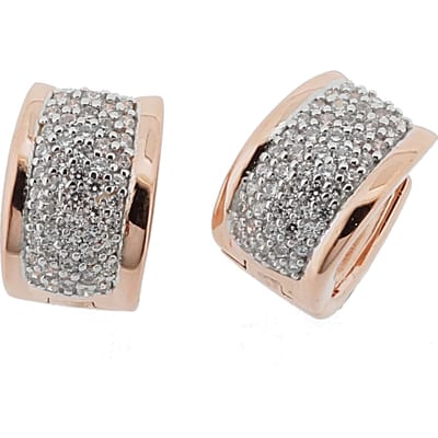 Orphelia 'Rosaleen' Dames 925 Sterling Zilveren Oorbellen - Roos ZO-7025