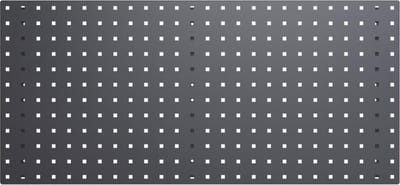 Bodempaneel Perfo M, gatgrootte 9,2 x 9,2 mm, B 990 x D 13 x H 457 mm, plaatstaal met poedercoating, antracietgrijs RAL 7016