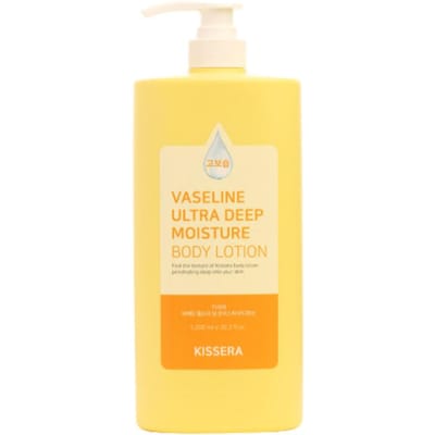 Kissera Vaseline Ultra Diepe Hydratatie Bodylotion 1.000 ml Ultieme Barrièrebescherming en Intense Hydratatie voor Extreem Droge Huid beige