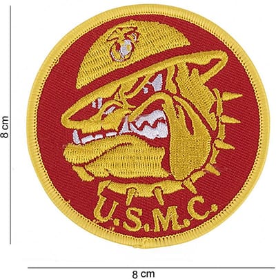 Embleem stof U.S.M.C. Bulldog