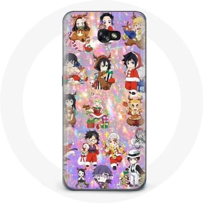 Coque pour Samsung Galaxy A3 2017 Demon slayer merry christmas affiche le cadeau de noël