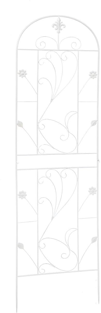Tuinrooster – Voor klimplanten, bloemen en groenten – 2 stuks gebogen hekwerken voor ondersteuning, 50×180 cm – Zwart